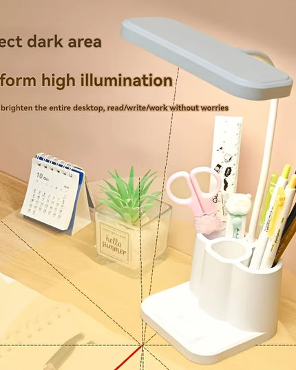 USB Rechargeable Table Lamp Learning Dormitory Bedroom Bedside LED Night Light Eye Protection 3 Levels Dimmable Touch Desk Lamp