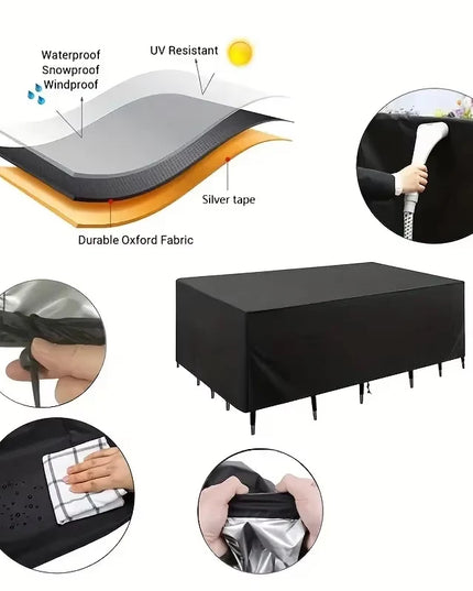 Terrace Patio Furniture Cover Waterproof 210d Furniture Cover, Suitable For Outdoor Sofa Set