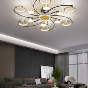 Modern Led Chandelier Gold Aluminum Luxury Pendant Lights For Living Room Bedroom Study Room K9 Crystal Decorative Lamps 90-260V