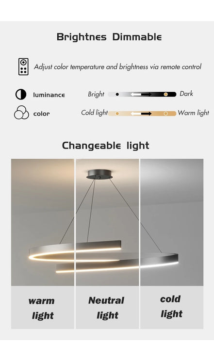 Modern LED spiral chandelier is suitable for living room dining room bedroom study villa home decoration lighting room decoratio