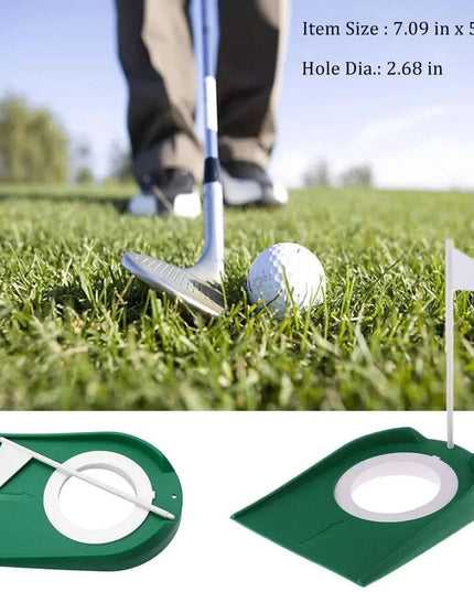 Indoor Golf Putting Trainer With Hole Flag Putter Green Practice Aid Home Yard Outdoor Training Aid Adjustable Hole