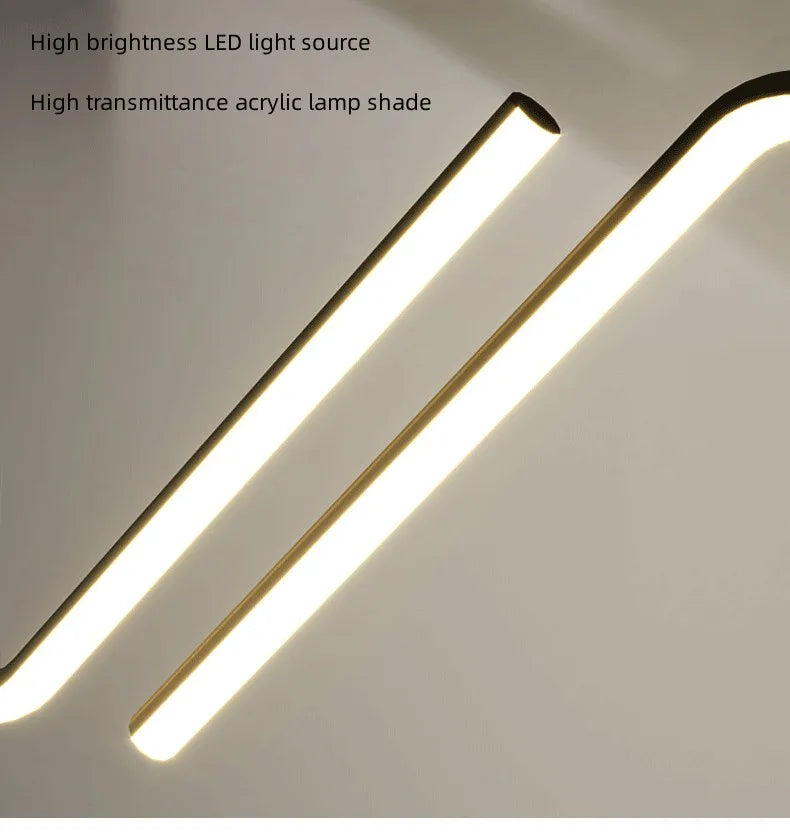 Modern LED irregular long chandelier adjustable chandelier dining room bedroom kitchen home decoration lighting