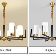 Modern Modern Led Chandelier Nordic Living Room Lamp Retro Simple Dining Room Decoration Iron Art LED Hanging Lamps Pendant Ligh