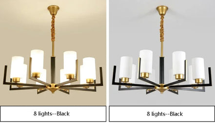 Modern Modern Led Chandelier Nordic Living Room Lamp Retro Simple Dining Room Decoration Iron Art LED Hanging Lamps Pendant Ligh