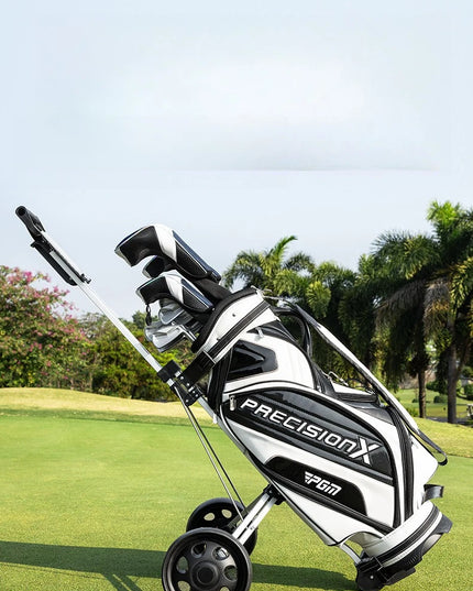 PGM Golf Trolley 2 Wheels Foldable Hand Push Pull Bag Hand-cart Golf Course QC002