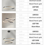 Modern Light Luxury Villa LED Chandelier Italian Art Living Room Hotel Restaurant Kitchen Home Decoration Lighting Fixtures