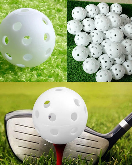 12Pcs Practice Golf Balls Hollow Plastic Golf Training Balls Colored Airflow Golf Balls Swing Practice Driving Range PE Toy Ball