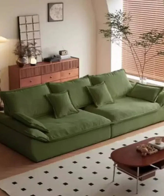 Modern Beige Living Room Sofas Designer Retro Luxury Lazy Living Room Sofas Boneless Leather Woonkamerbanken Furniture Home