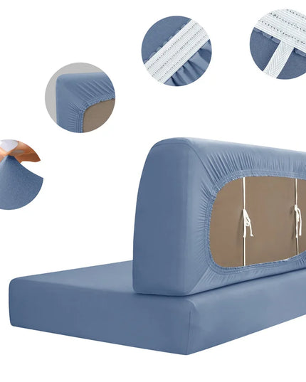 2pcs/set Jacquard RV Dinette Cushions Covers Stretch Camper Sofa Seat Covers Adjustable Dining Seat Covers Bench Backrest Decor