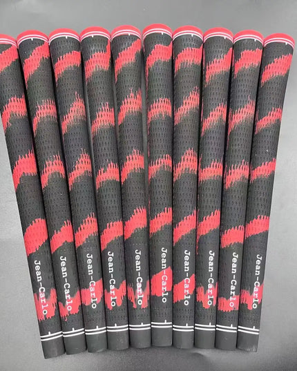 Jean Carlo Golf Grips Rubber 60R Standard Driver Hybird Irons Woods Wedges Universal Golf Club Grip Black with Red