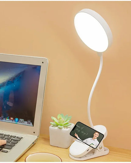 Led Table Lamp USB Rechargeable Night Light With Folding Clamp Study Stand Read Lamp Touch 3 Modes Dimming Eye Protection Light