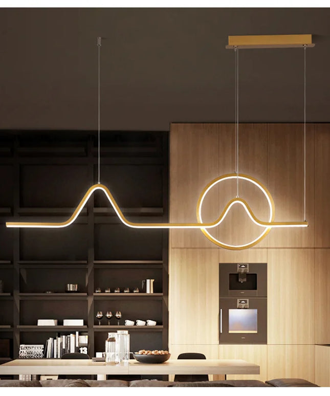Modern LED Ceiling Chandelier Dining Table Indoor Lighting Chandeliers Kitchen Pendant Light Living Room Decoration Hanging Lamp