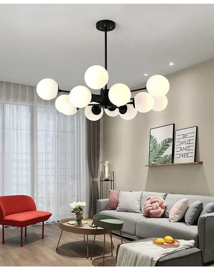 Modern Glass led Chandelier Lighting Ceiling Chandeliers Light For Dining Living Room Bedroom Kitchen Indoor Lustre Fixture Lamp