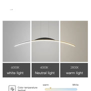 Modern LED Chandelier for Dining Room Kitchen Bar Living Bedroom Ceiling Pendant Lamp Black Simple Design Chandelier Light