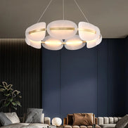 Modern leaf chandelier luxury designer Acrylic ring light Dining Room Home Bedroom Kitchen Hanging Lights Decor sofa living room