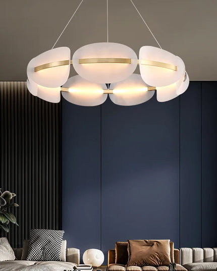 Modern leaf chandelier luxury designer Acrylic ring light Dining Room Home Bedroom Kitchen Hanging Lights Decor sofa living room