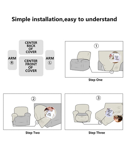 4/6/8pcs a set, double-sided jacquard braid Chivas sofa cover, elastic soft sofa recliner cover decorative protection