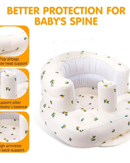 Children Inflatable Sofa,Inflatable Baby Sofa for Babies 3 Months & Up,Baby Seats for Infants, Blow Up with Built in Air Pump