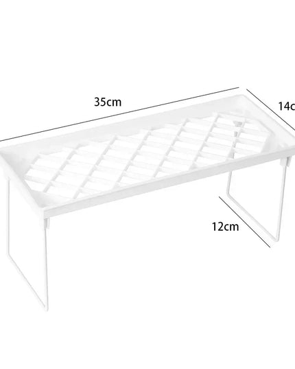 Home Closet Organizer Storage Shelf Kitchen Adjustable Storage Rack Shelves Cabinet Holders Space Saving Makeup Organizer