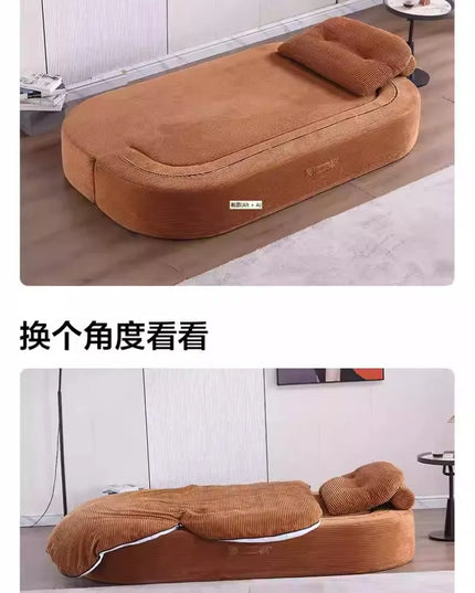 Living Room Corduroy Sofa Vacuum Compressed Sponge Bedroom Multifunctional Sofa Bed Comfortable Remove Washable Home Decoration