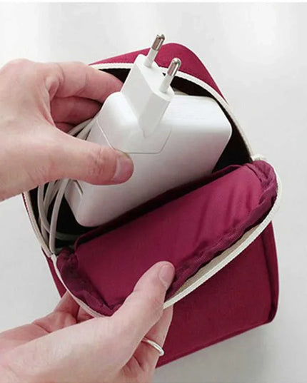 Portable Travel Gadget Organizer Bag Digital Cable Bag Electronics Accessories Storage Carrying Case Pouch for USB Power Bank
