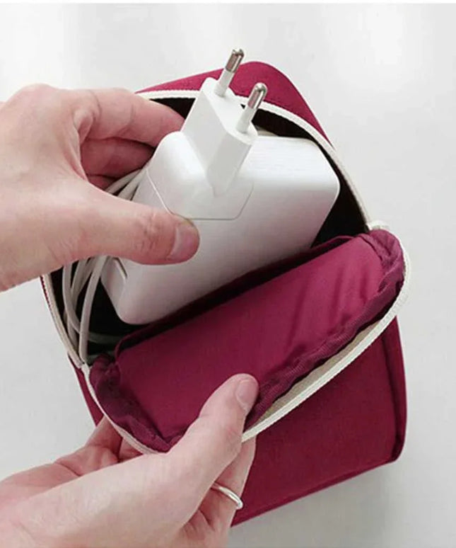 Portable Travel Gadget Organizer Bag Digital Cable Bag Electronics Accessories Storage Carrying Case Pouch for USB Power Bank