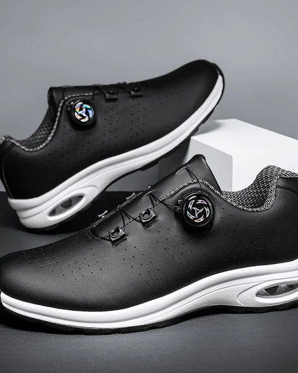 Golf Shoes Air Cushion Men Sports Running Driving Shoes Breathable Lightweight Comfortable Athletic Nonskid Rotating Sneakers