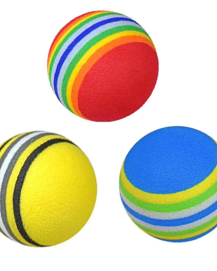 10PCS Foam Golf Balls Indoor Swing Training Practice Balls Rainbow Sponge Balls Golf Beginners Flexible Training Aid Accessories
