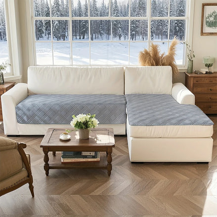 1 Set Water-repellent Geometric Sofa Cushion Grey Non-Slip Mat Blanket Living Room Universal Sofa Covers 90*160&90*210