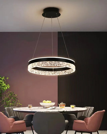 Modern LED Chandelier For Living Room Dining Room Bedroom Study Ring Ceiling Pendant Lamp Lustre Room Decorative Lighting Lamp
