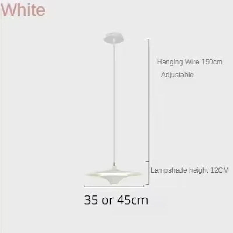 Modern Restaurant LED Chandelier Ceiling Pendant Light Dining Table Hanging Lamp Home Decor 1 Head UFO Indoor Lighting Fixture