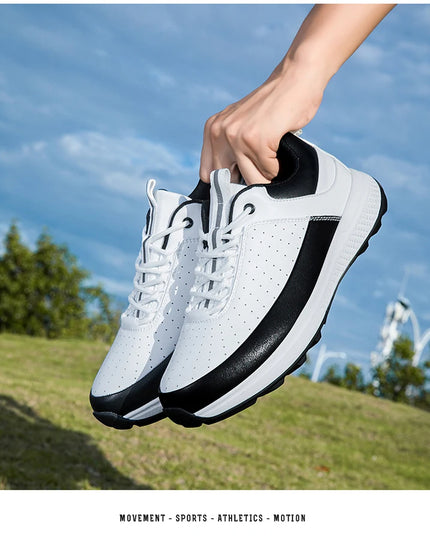 Men's Lightweight Golf Shoes-Breathable Sports Casual Shoes, Lace-Up Design, Non-Slip Rubber Sole-Universal in All Seasons