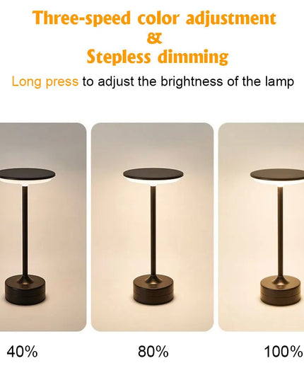 LED Table Lamp USB Rechargeabl Portable  Touch Sensor Desktop Night Light Bedroom Night Light Reading Lamps Decor Light