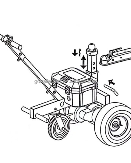 2000KG Electric Trailer Trolley Utility Tow Dolly for Easy Pulling for RV Camper Boat Trailer Customised Ball Size