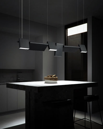 Modern danish Chandelier Design Rotatable Black Led minimalist light Dining Room Decor Led Lamp Bar Loft coffee tables lights