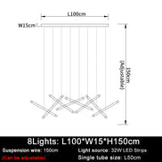 Modern Home Decoration Led Ceiling Chandelier Kitchen Stairs Lighting Lamp Living Room Decor Designer Chandeliers Dining Loft