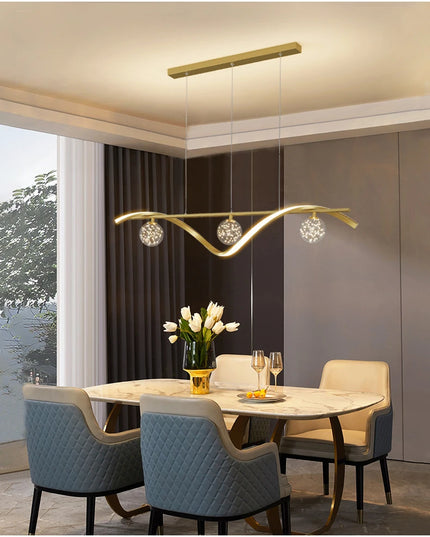Modern LED Chandelier for Living Room Dining Room Glass Ball Kitchen Lamp Home Decor Lighting Novelty Nordic LED Hanging Lights