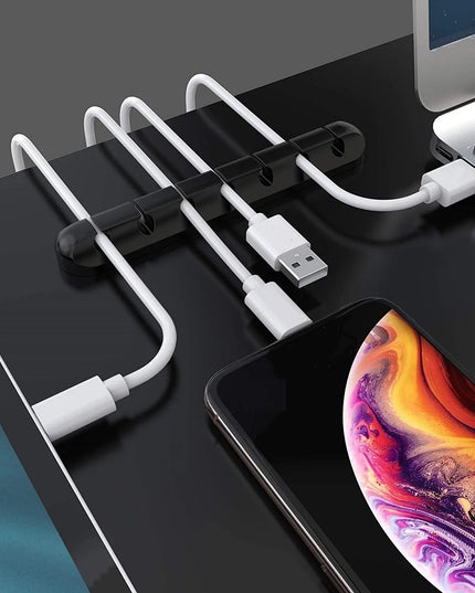 Cable Cord Wire Organizer Silicone USB Cable Winder Management Clips Self Adhesive for Mouse Keyboard Headset For iPhone Huawei