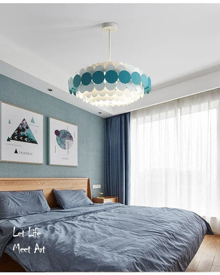 Modern Creative Dining Room Chandelier LED Colorful Hanging Light Bedroom Home Indoor Minimalist Living Room Pendant Lights