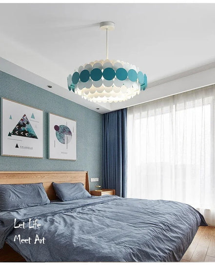 Modern Creative Dining Room Chandelier LED Colorful Hanging Light Bedroom Home Indoor Minimalist Living Room Pendant Lights