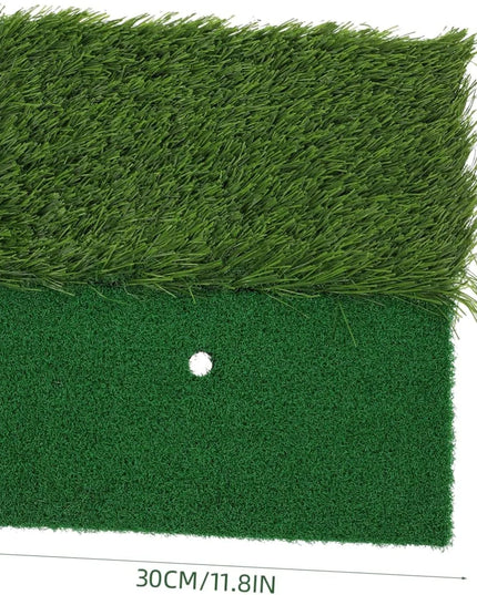 Golf Hitting Mat Artificial Turf Golf Practice Mat with Tee Hole Portable for Training Swing & Chipping in Backyard, Garage, Bas