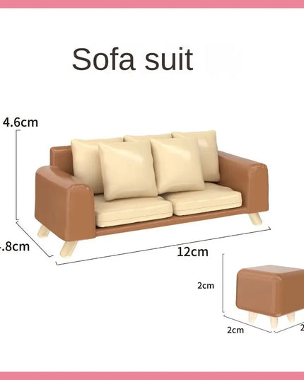 1:12 Dollhouse Miniature Furniture Accessories Sofa Floor Lamp Shelf Kettle Doll House Bedroom Kitchen Furniture Model