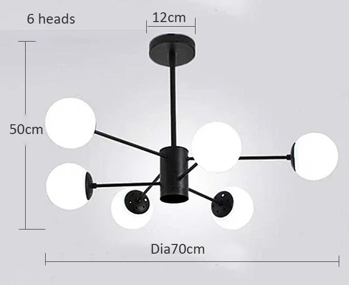 Modern Glass led Chandelier Lighting Ceiling Chandeliers Light For Dining Living Room Bedroom Kitchen Indoor Lustre Fixture Lamp