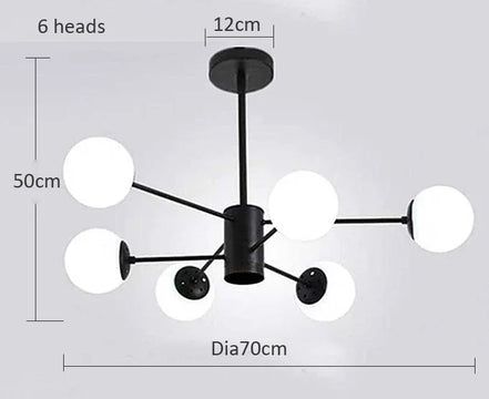 Modern Glass led Chandelier Lighting Ceiling Chandeliers Light For Dining Living Room Bedroom Kitchen Indoor Lustre Fixture Lamp