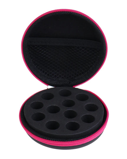 12 Bottles1ml 2ml  Round Essential Oil Storage Bag Essential Oil Organizer Case