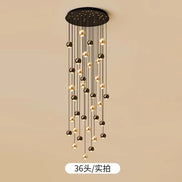 Modern LED Crystal Chandelier Art Decor Ball Long Hanging Lamps for Staircase Minimalist Round Gold Creative Lighting Fixtures