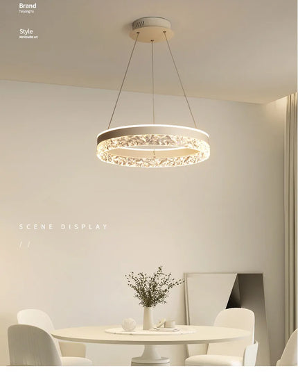 Modern LED Chandelier For Living Room Dining Room Bedroom Study Ring Ceiling Pendant Lamp Lustre Room Decorative Lighting Lamp