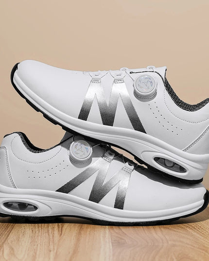 Golf Shoes Air Cushion Men Sports Running Driving Shoes Breathable Lightweight Comfortable Athletic Nonskid Rotating Sneakers