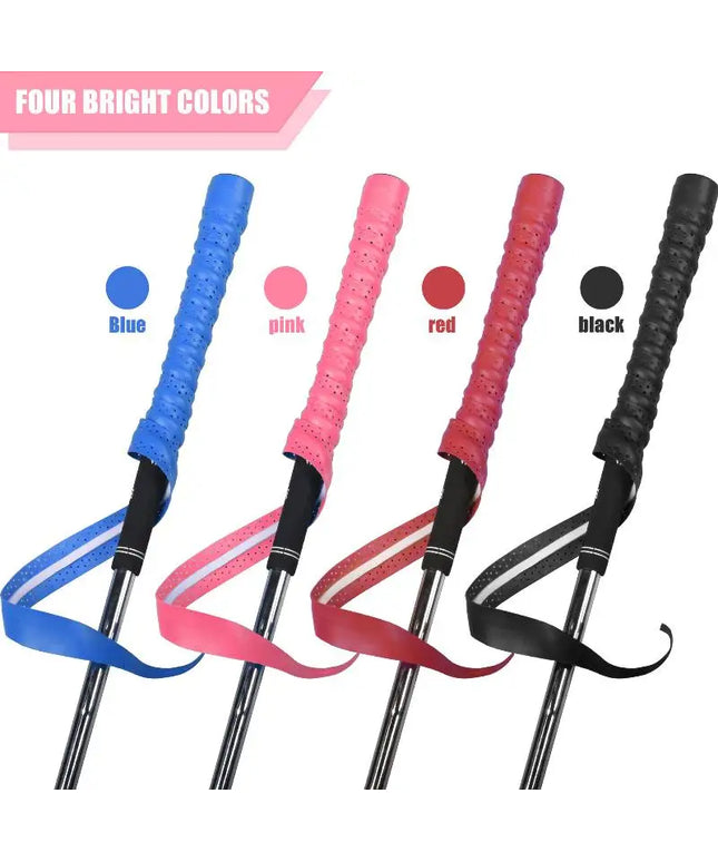 PU Leather Golf Club Grip Tape, Non-Slip Sweatproof, Quick and Easy Replacement, Enhances Swing Stability