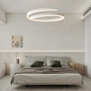 Modern LED spiral chandelier is suitable for living room dining room bedroom study villa home decoration lighting room decoratio